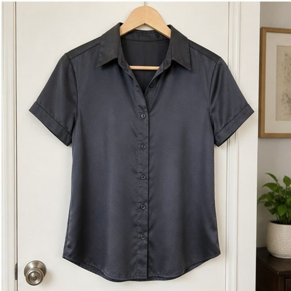 Charcoal Peplum Top